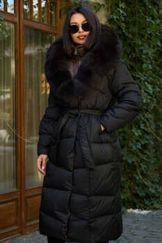 Приталенный зимний пуховик Vivilona длинный