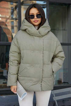 Женский пуховик 2025-2026 двусторонний оверсайз леопардовый