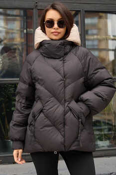 Брендовая зимняя куртка короткая