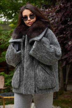 Теплый шерстной пуховик Enva rross зима 2025-2026